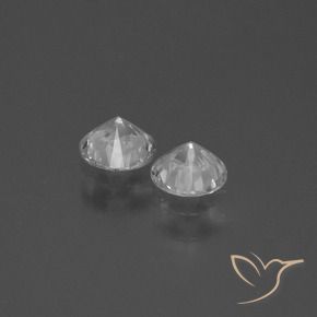 Pedras preciosas de Safira Branco natural de 0.76 ct, Redondo, VVS-VS