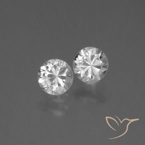 Pedras preciosas de Safira Branco natural de 0.85 ct, Redondo, VVS-VS
