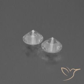 Pedras preciosas de Safira Branco natural de 0.85 ct, Redondo, VVS-VS