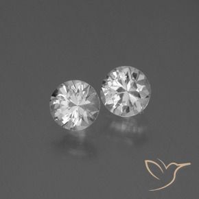 Pedras preciosas de Safira Branco natural de 0.86 ct, Redondo, VVS-VS