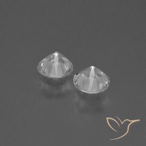 Pedras preciosas de Safira Branco natural de 0.86 ct, Redondo, VVS-VS