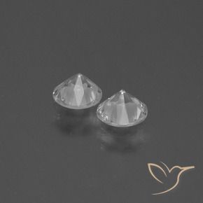 Pedras preciosas de Safira Branco natural de 0.76 ct, Redondo, VS
