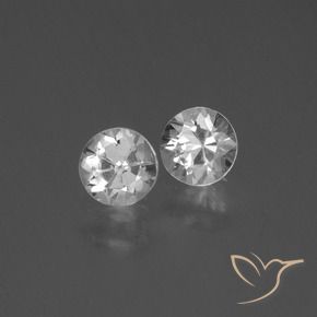Pedras preciosas de Safira Branco natural de 0.83 ct, Redondo, VVS-VS