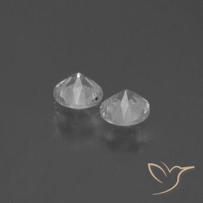 Pedras preciosas de Safira Branco natural de 0.84 ct, Redondo, VS