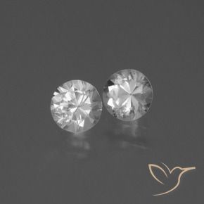 Pedras preciosas de Safira Branco natural de 0.86 ct, Redondo, VVS-VS