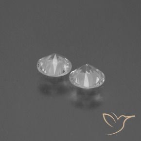 Pedras preciosas de Safira Branco claro natural de 0.77 ct, Redondo, VS