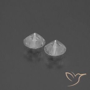 Pedras preciosas de Safira Branco claro natural de 0.80 ct, Redondo, VVS-VS