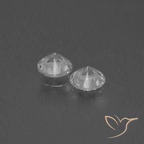 Pedras preciosas de Safira Branco claro natural de 0.81 ct, Redondo, VS
