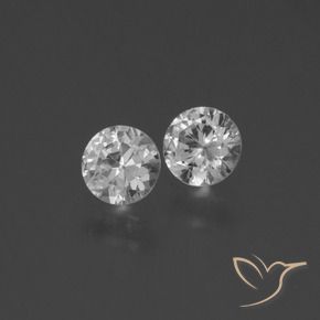 Pedras preciosas de Safira Branco claro natural de 0.82 ct, Redondo, VS