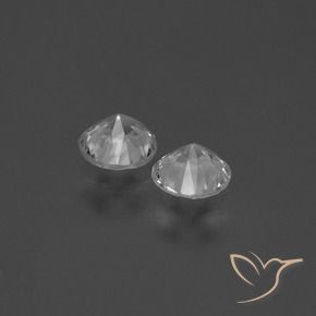 Pedras preciosas de Safira Branco claro natural de 0.82 ct, Redondo, VS