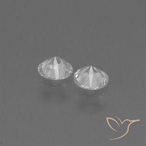 Pedras preciosas de Safira Branco claro natural de 0.75 ct, Redondo, VS
