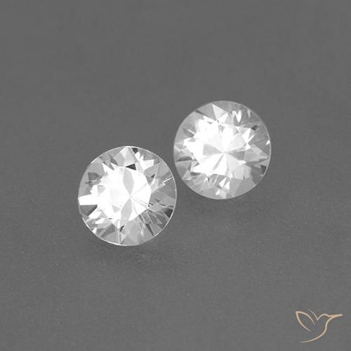 Pedras preciosas de Safira Branco natural de 0.78 ct, Redondo, VVS-VS
