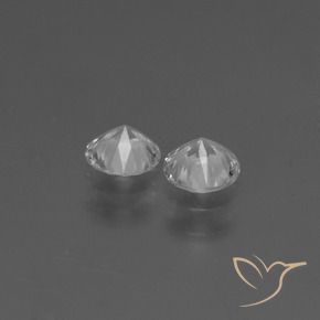 Pedras preciosas de Safira Branco natural de 0.77 ct, Redondo, VVS-VS