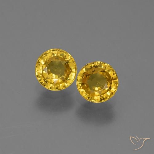 1.21ctw Natural Dourado Safira, Redondo, VS