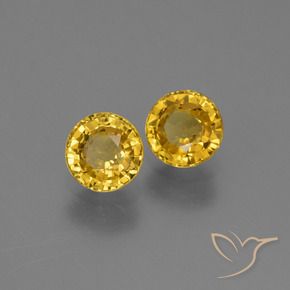 Pedras preciosas de Safira Dourado natural de 1.21 ct, Redondo, VS