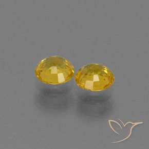 Pedras preciosas de Safira Dourado natural de 1.21 ct, Redondo, VS