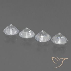 Pedras preciosas de Safira Branco natural de 1.59 ct, Redondo, VVS-VS