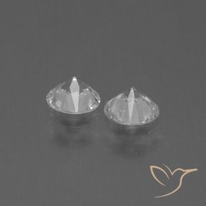 Pedras preciosas de Safira Branco claro natural de 0.71 ct, Redondo, VS