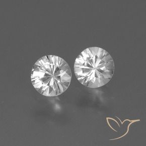 Pedras preciosas de Safira Branco claro natural de 0.83 ct, Redondo, VVS-VS