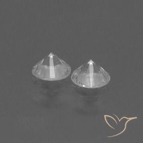 Pedras preciosas de Safira Branco claro natural de 0.83 ct, Redondo, VVS-VS