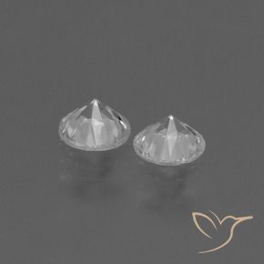 Pedras preciosas de Safira Branco claro natural de 0.79 ct, Redondo, VVS-VS
