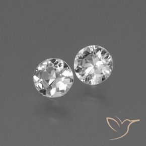 Pedras preciosas de Safira Branco claro natural de 0.69 ct, Redondo, VS