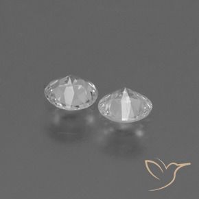 Pedras preciosas de Safira Branco claro natural de 0.69 ct, Redondo, VS