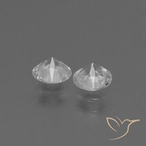 Pedras preciosas de Safira Branco claro natural de 0.78 ct, Redondo, VS