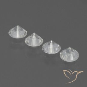 Pedras preciosas de Safira Branco natural de 1.77 ct, Redondo, VS