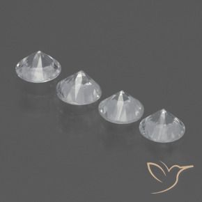 Pedras preciosas de Safira Branco natural de 1.60 ct, Redondo, VVS-VS