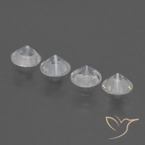 Pedras preciosas de Safira Branco natural de 1.71 ct, Redondo, VVS-VS
