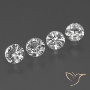 Pedras preciosas de Safira Branco natural de 1.59 ct, Redondo, VS