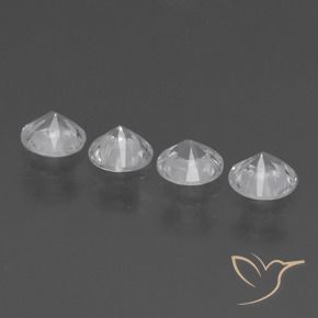 Pedras preciosas de Safira Branco natural de 1.59 ct, Redondo, VS