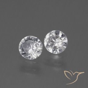 Pedras preciosas de Safira Branco claro natural de 0.78 ct, Redondo, VS