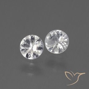 Pedras preciosas de Safira Branco natural de 0.76 ct, Redondo, VS