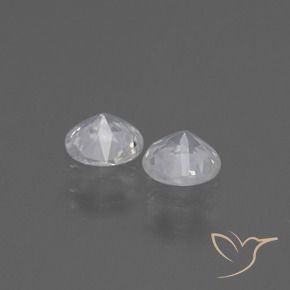 Pedras preciosas de Safira Branco natural de 0.76 ct, Redondo, VS
