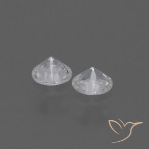Pedras preciosas de Safira Branco natural de 0.76 ct, Redondo, VS