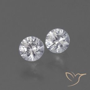 Pedras preciosas de Safira Branco natural de 0.81 ct, Redondo, VVS-VS