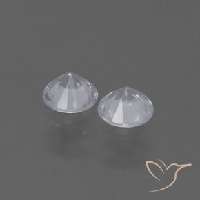 Pedras preciosas de Safira Branco natural de 0.81 ct, Redondo, VVS-VS