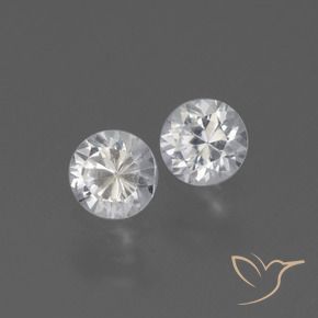 Pedras preciosas de Safira Branco natural de 0.84 ct, Redondo, VVS-VS