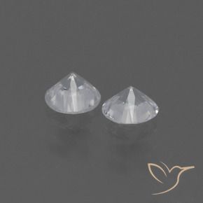 Pedras preciosas de Safira Branco natural de 0.84 ct, Redondo, VVS-VS