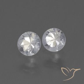 Pedras preciosas de Safira Branco natural de 0.94 ct, Redondo, VVS-VS