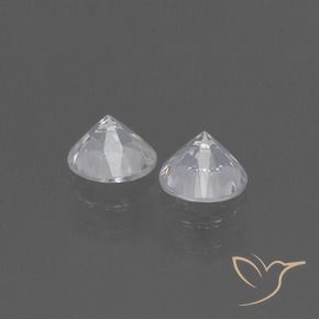 Pedras preciosas de Safira Branco natural de 0.94 ct, Redondo, VVS-VS