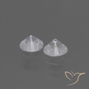 Pedras preciosas de Safira Branco claro natural de 0.81 ct, Redondo, VVS-VS