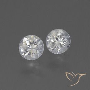 Pedras preciosas de Safira Branco natural de 0.84 ct, Redondo, VVS-VS