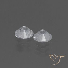 Pedras preciosas de Safira Branco natural de 0.84 ct, Redondo, VVS-VS