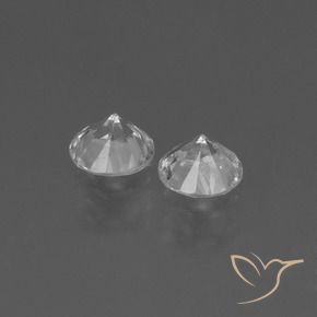 Pedras preciosas de Safira Branco claro natural de 0.78 ct, Redondo, VS
