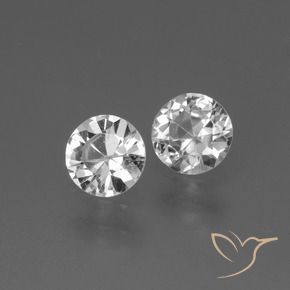 Pedras preciosas de Safira Branco claro natural de 0.78 ct, Redondo, VS