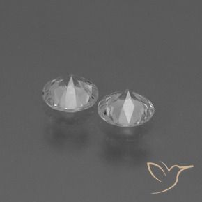 Pedras preciosas de Safira Branco claro natural de 0.78 ct, Redondo, VS