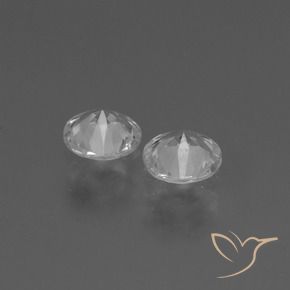 Pedras preciosas de Safira Branco claro natural de 0.71 ct, Redondo, VS